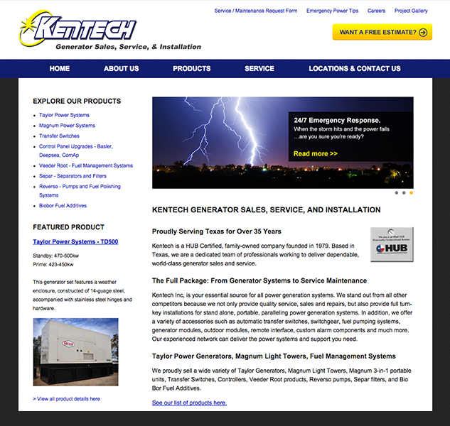 Kentech Inc. Website